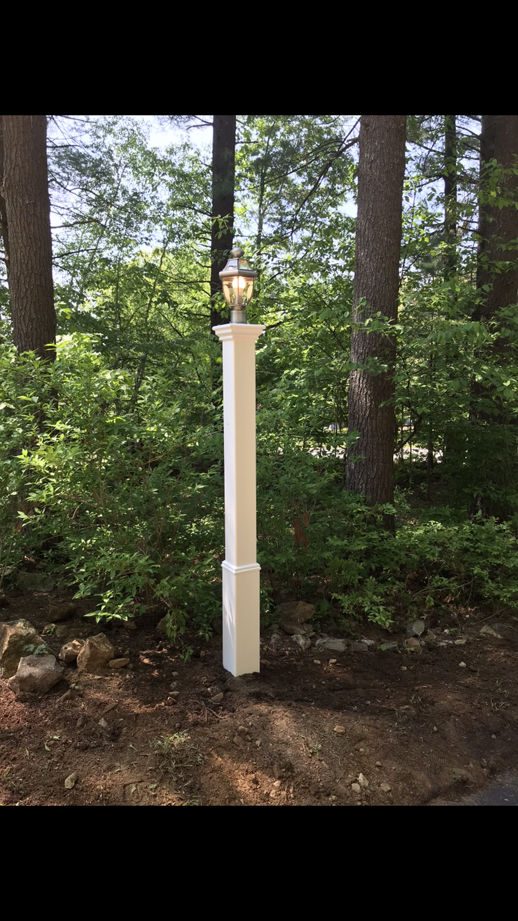 Outdoor lamp post installation